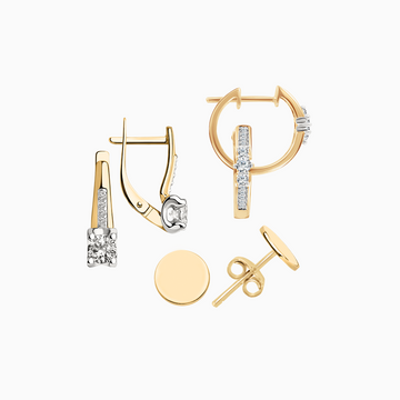 Ohrringe und Ohrstecker, Gelbgold 585