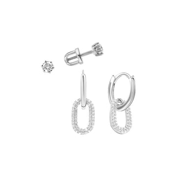 Ohrringe und Ohrstecker, Weißgold 585