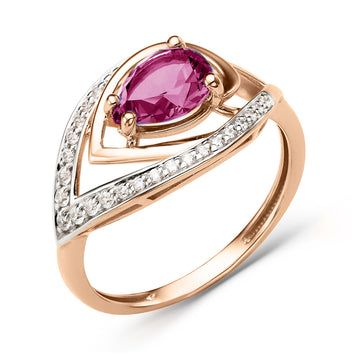 Damenring mit Amethyst und Zirkonia