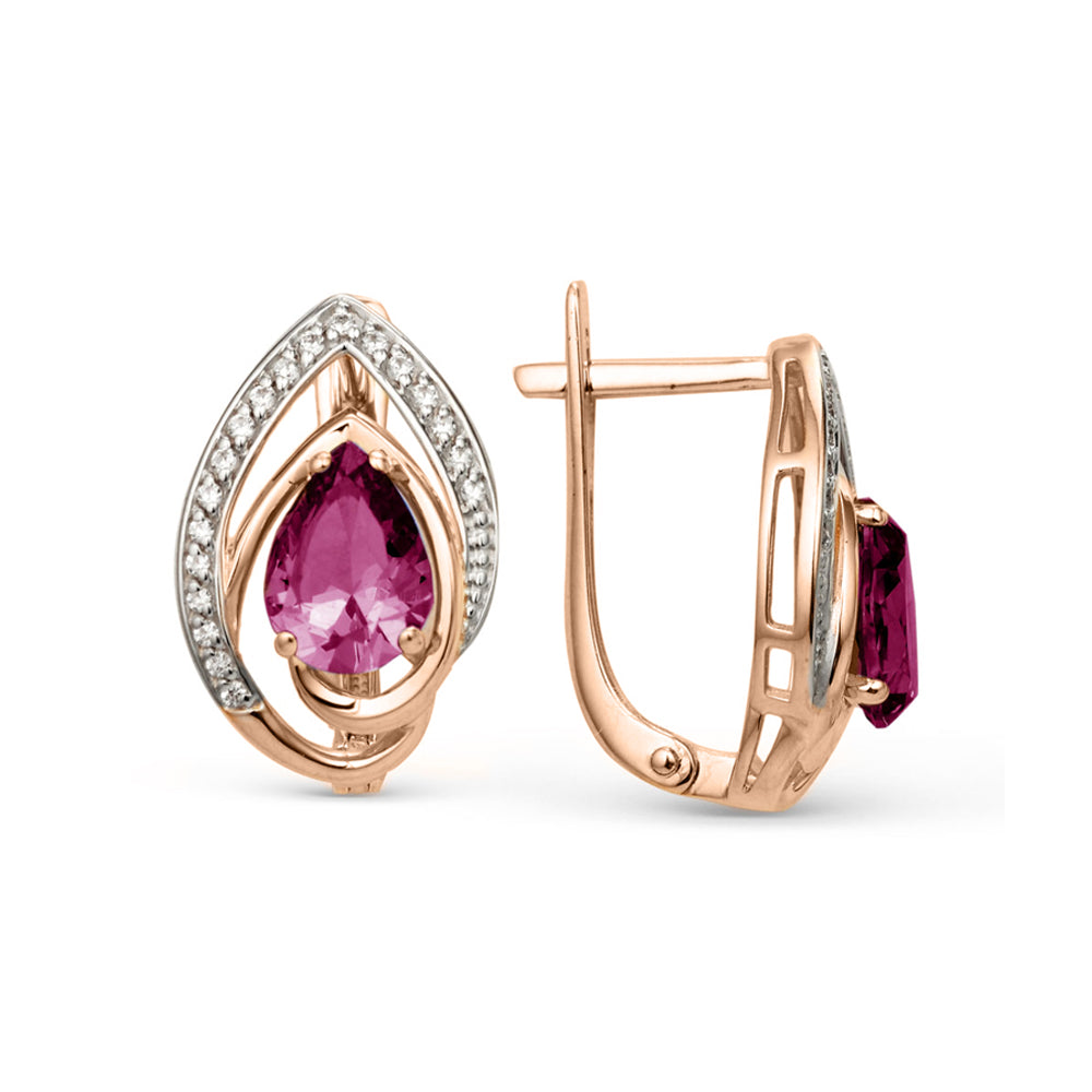 Ohrhänger mit Amethyst und Zirkonia