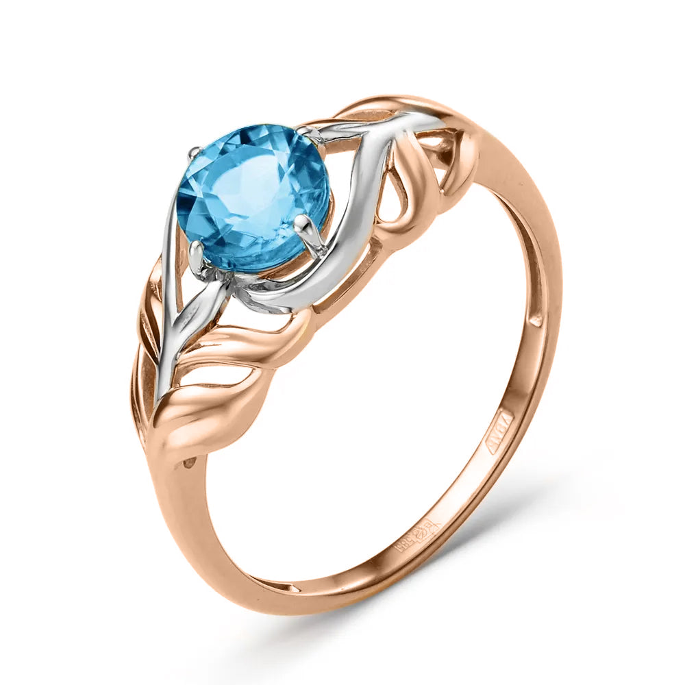 Damenring mit London Blue Topas
