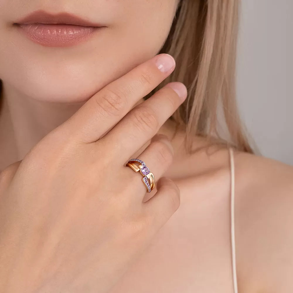 Damenring mit Amethyst 3