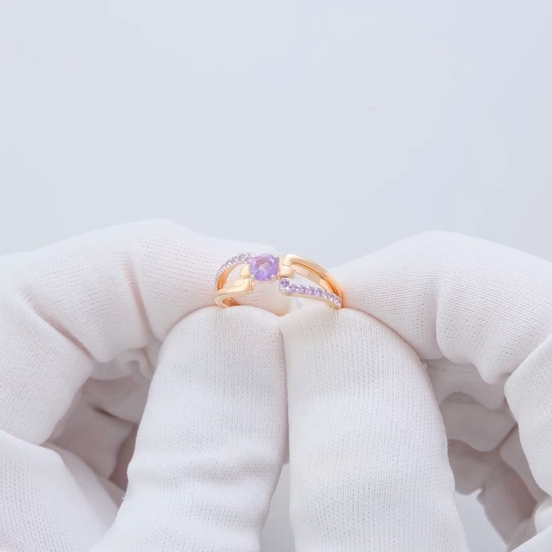 Damenring mit Amethyst 5