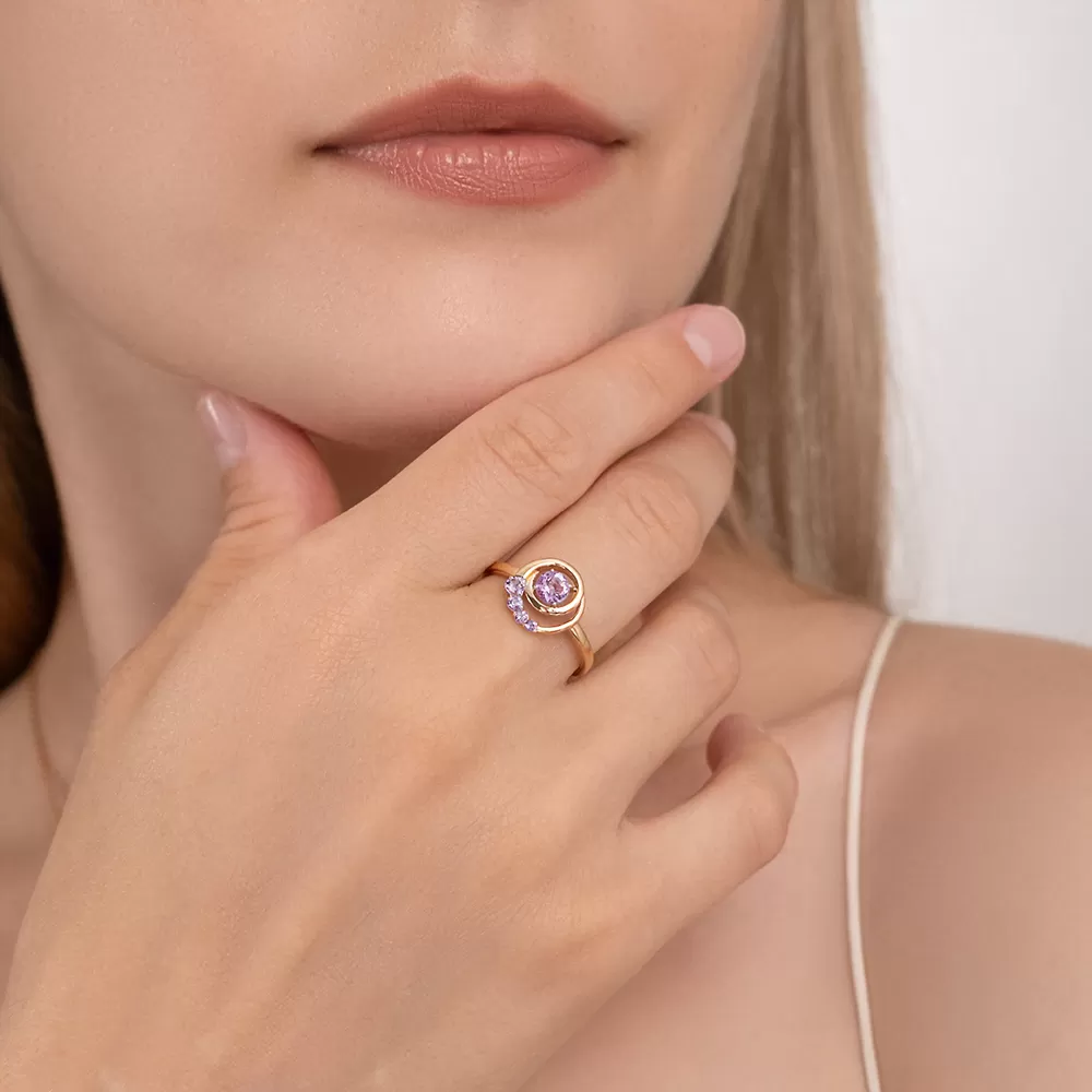 Damenring mit Amethysten 4
