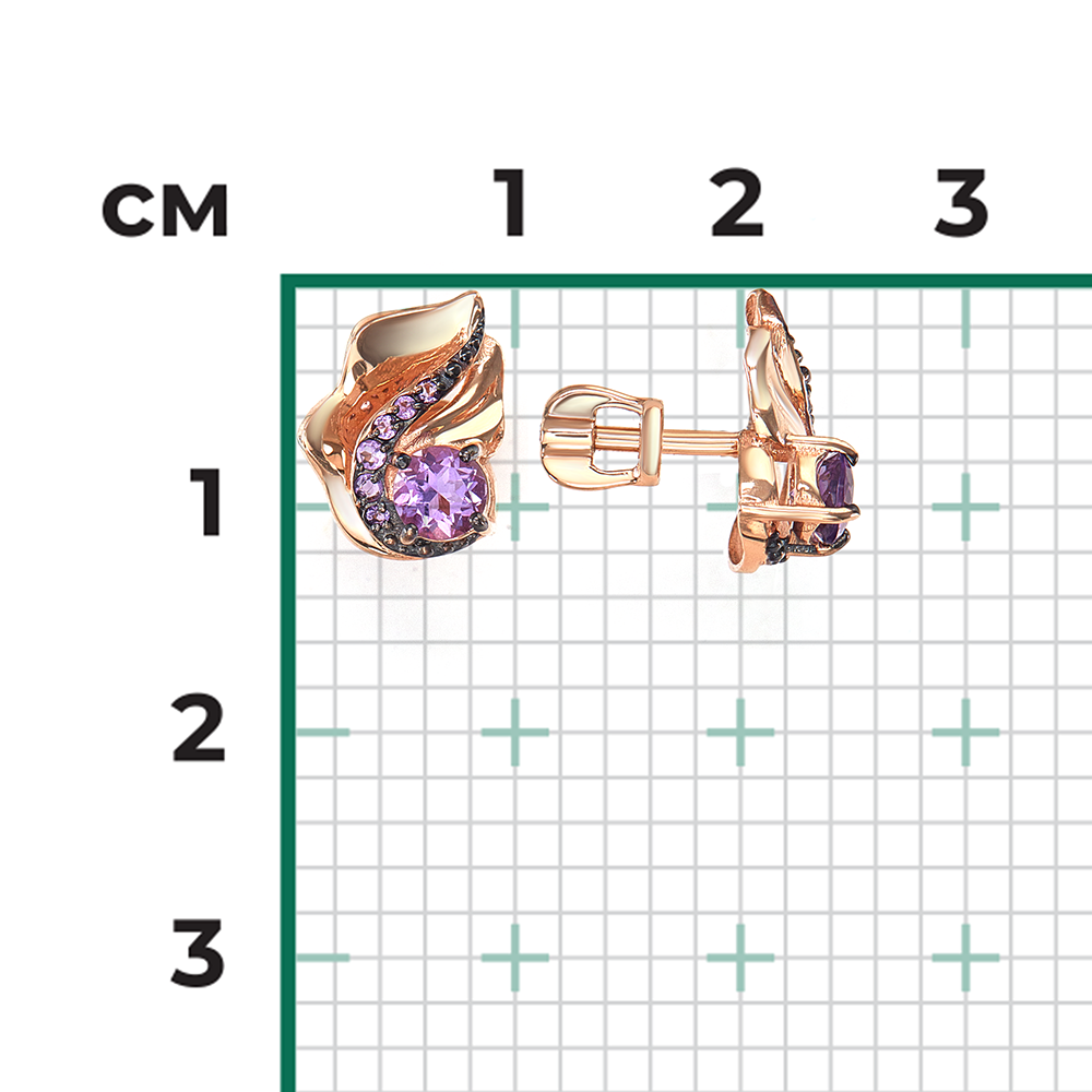 Ohrstecker mit Amethyst 3
