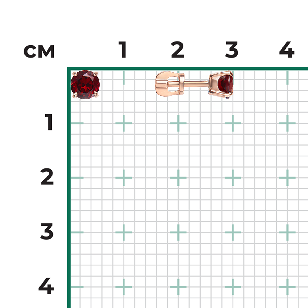 Ohrstecker mit Granat 2