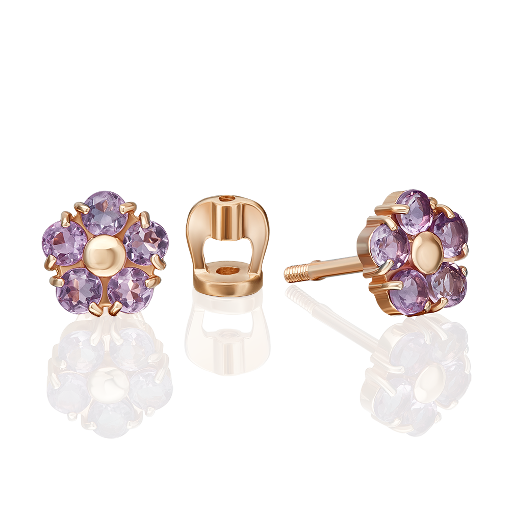 Ohrstecker mit Amethysten