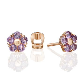 Ohrstecker mit Amethysten