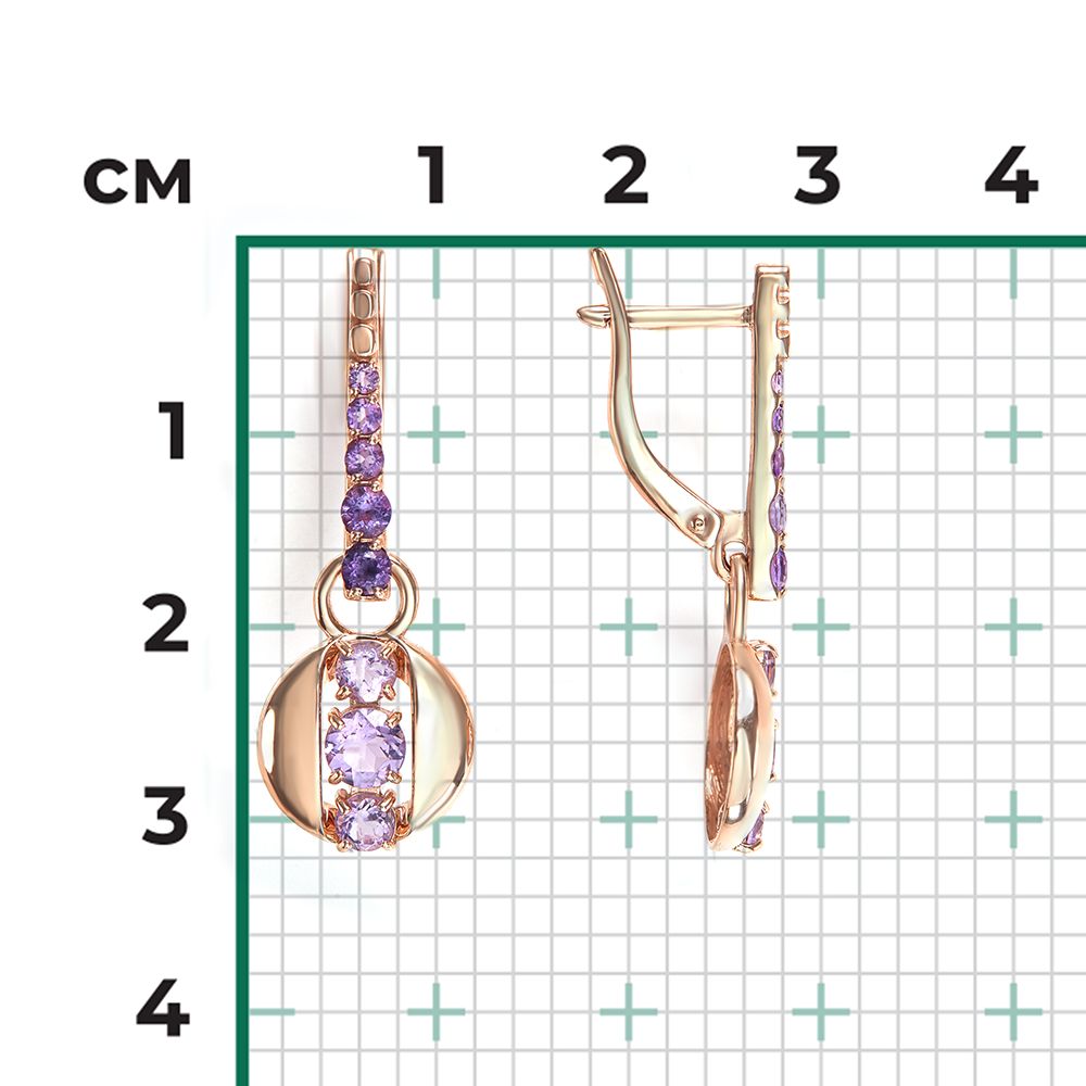 Ohrhänger mit Amethysten
