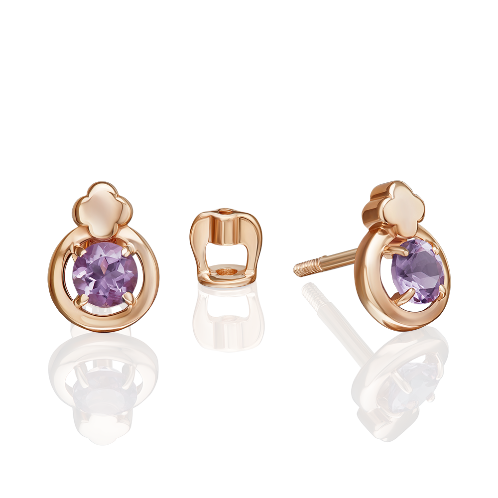 Ohrstecker mit Amethyst