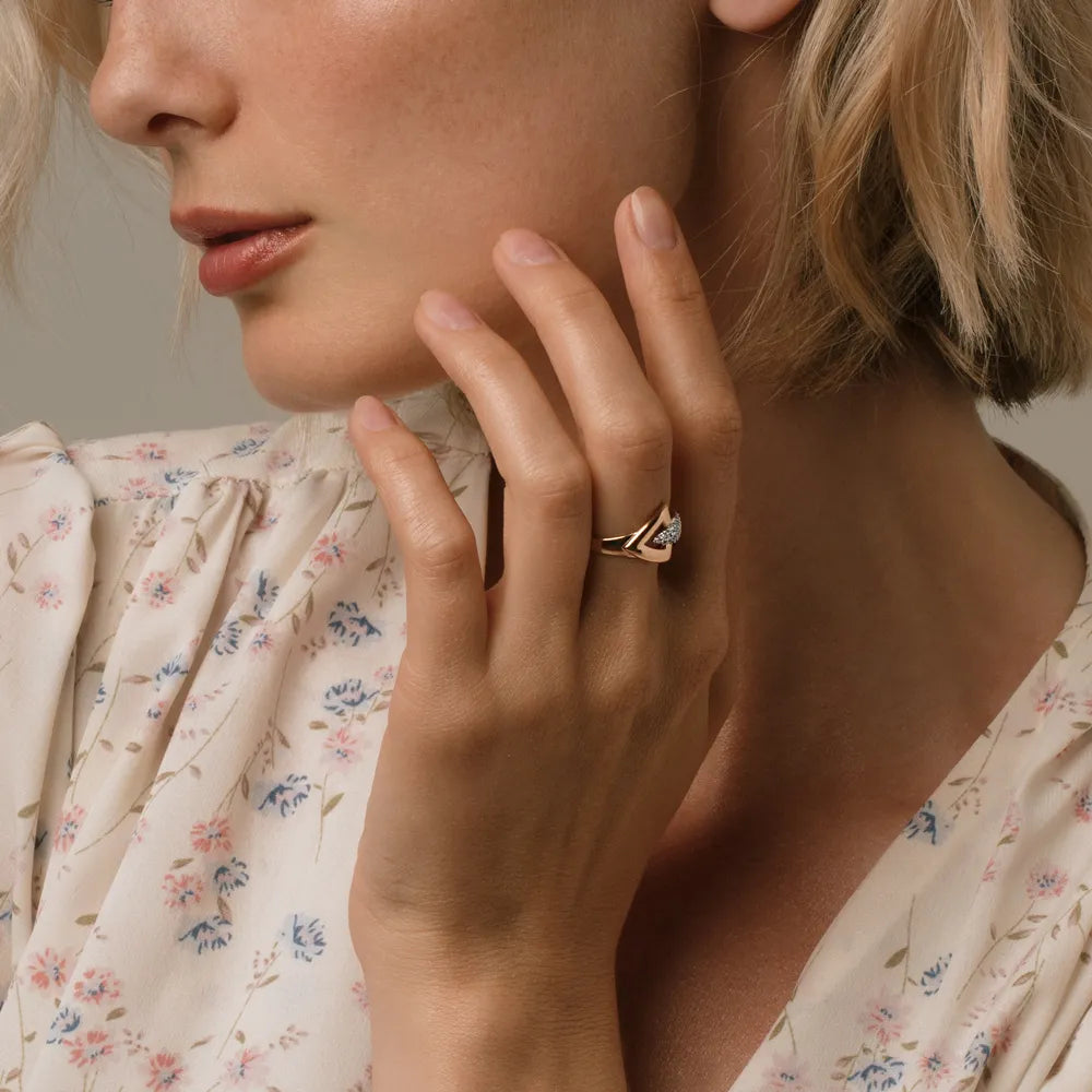 Damenring mit Zirkonia