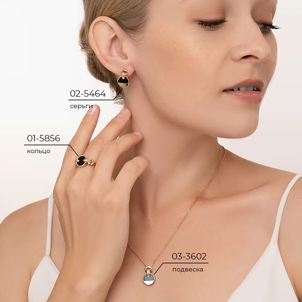 Ohrhänger mit Onyx 3