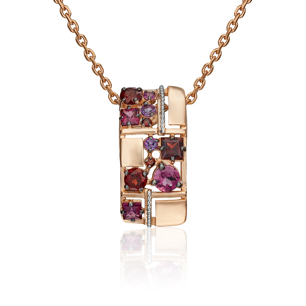 Anhänger mit Amethyst und Granat