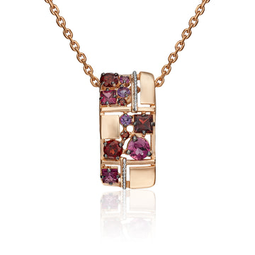 Anhänger mit Amethyst und Granat