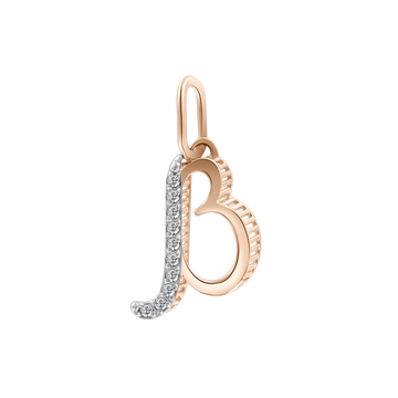 Buchstabenanhänger "B" mit Zirkonia
