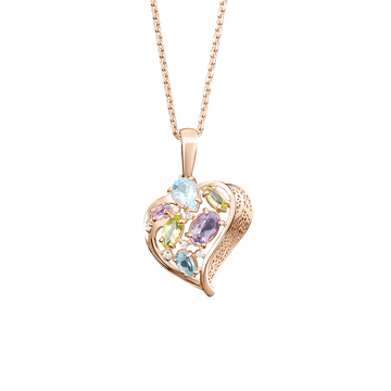 Anhänger mit Zirkonia,Topas, Amethyst, Chrysolith