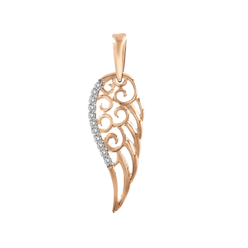 Anhänger Flügel mit Zirkonia