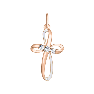 Anhänger–Kreuz mit Zirkonia