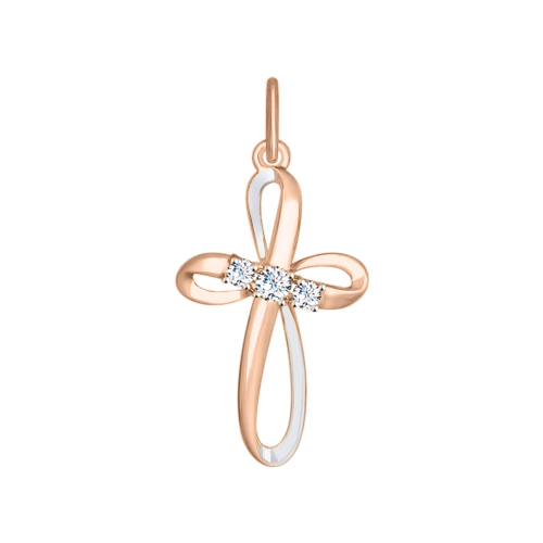 Anhänger–Kreuz mit Zirkonia