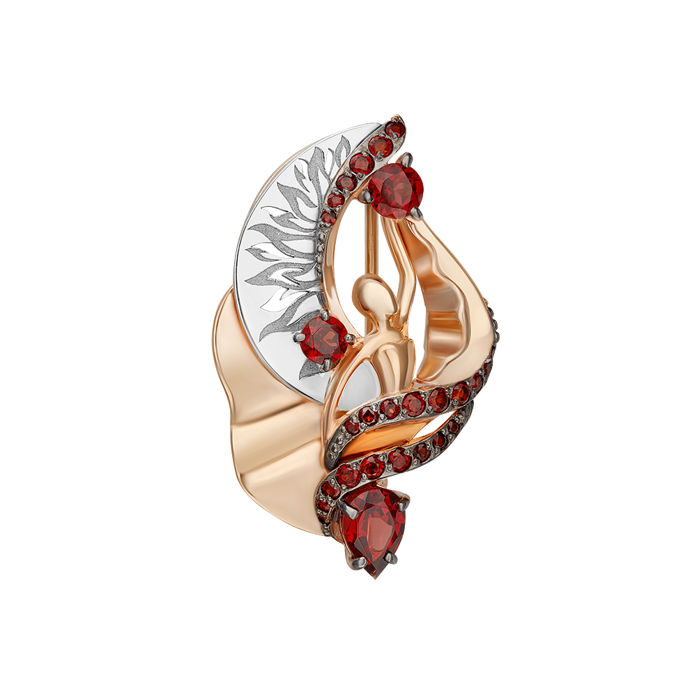 Brosche mit Granat
