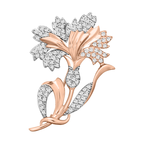 Brosche mit Zirkonia