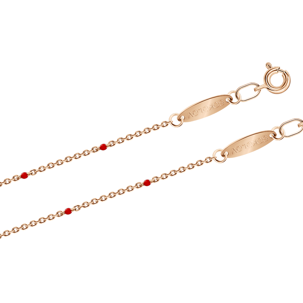 Armband und/oder Fußkette mit Emaille