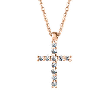 Collier mit Kreuz und Brillanten