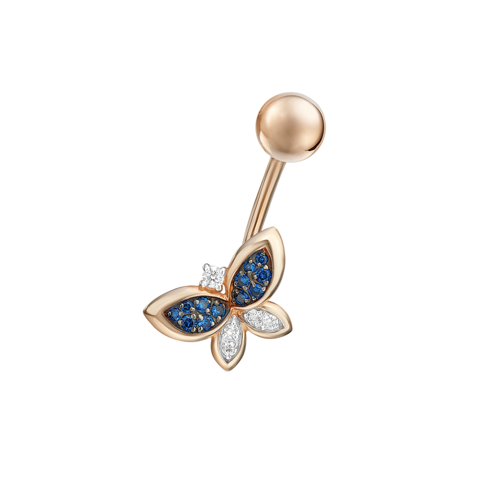 Bauchpiercing mit Zirkonia