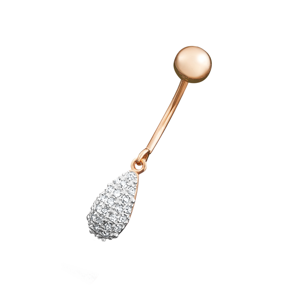 Bauchpiercing mit Zirkonia