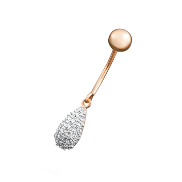 Bauchpiercing mit Zirkonia