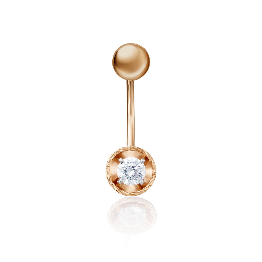 Bauchpiercing mit Zirkonia