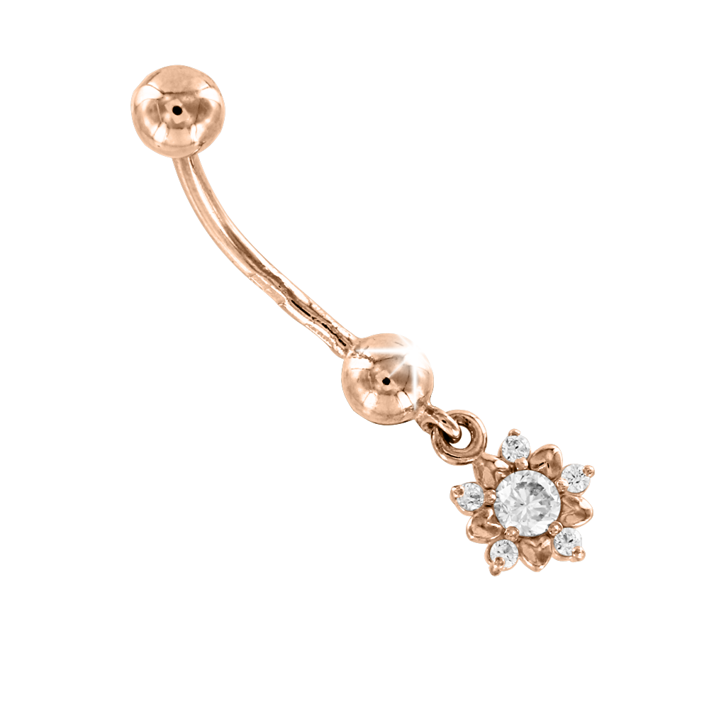 Bauchpiercing mit Zirkonia
