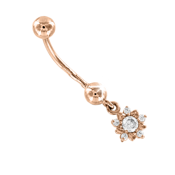 Bauchpiercing mit Zirkonia
