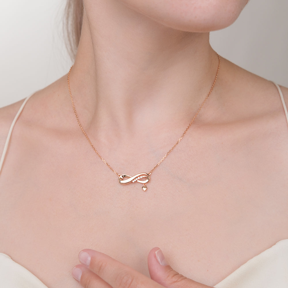 Collier - "Unendlichkeit" mit Zirkonia 3