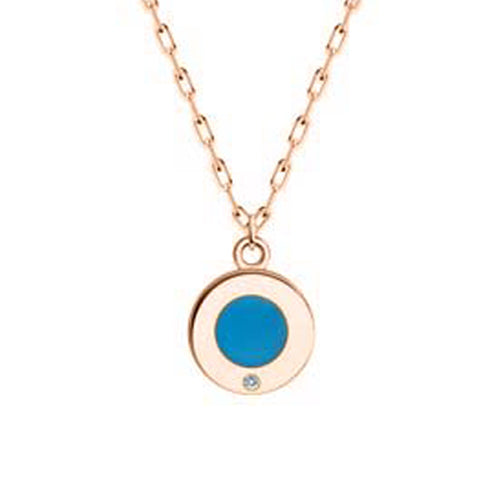 Collier mit Zirkonia und Emaille