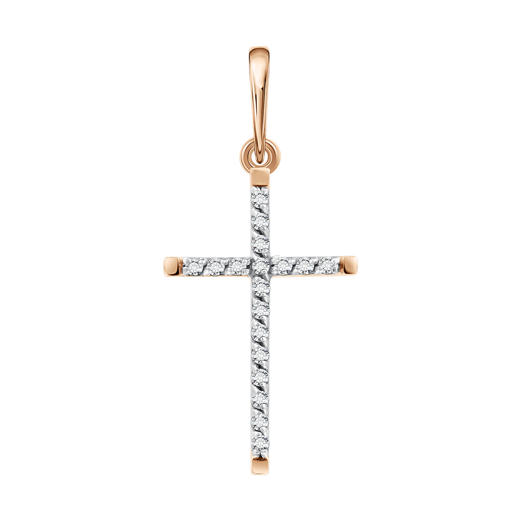 Anhänger – Kreuz mit Zirkonia