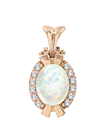 Anhänger mit Opal und Zirkonia