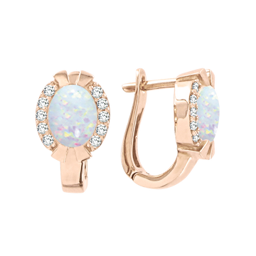 Ohrhänger mit Opal und Zirkonia