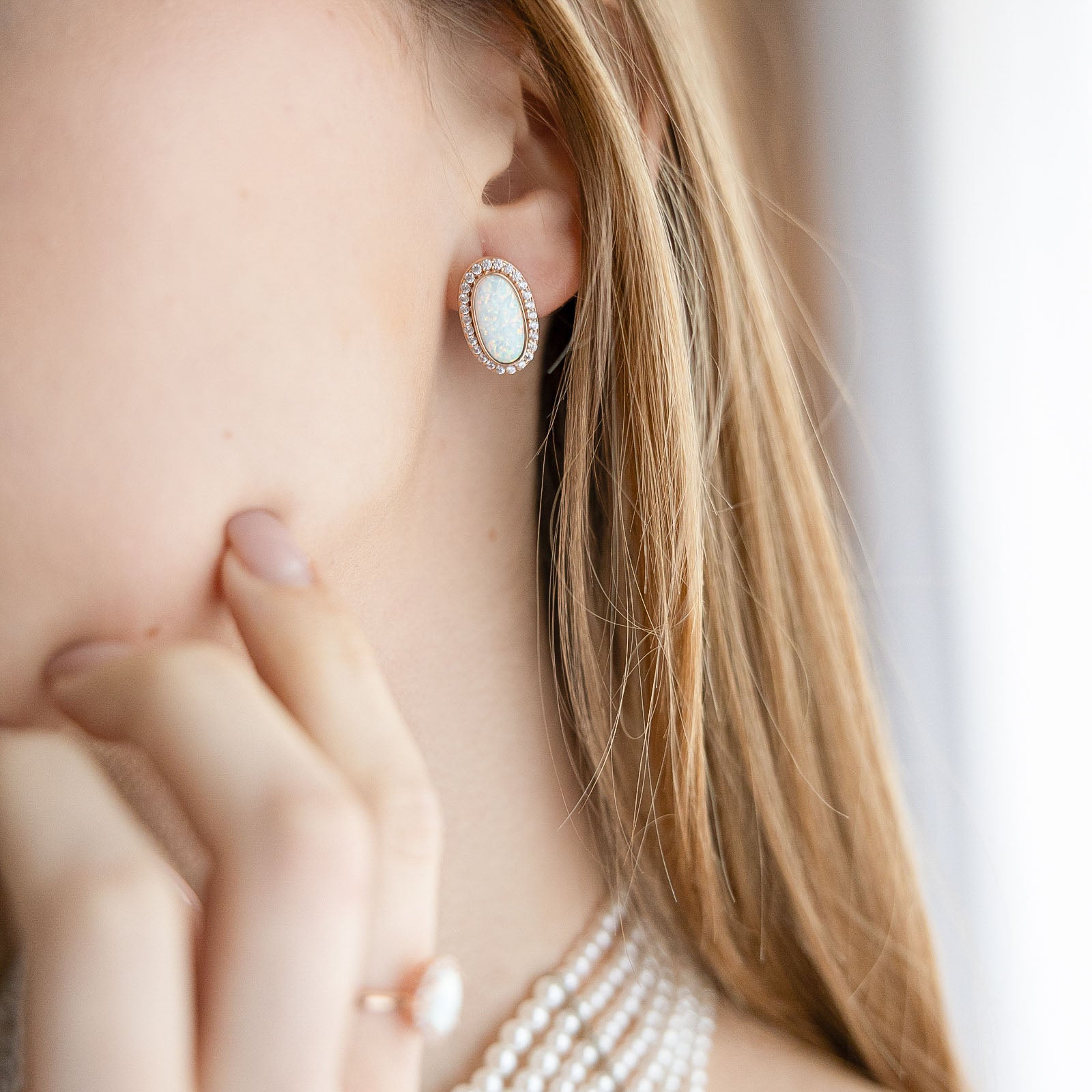 Ohrhänger mit Opal und Zirkonia 2