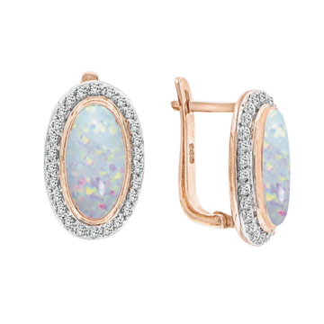 Ohrhänger mit Opal und Zirkonia