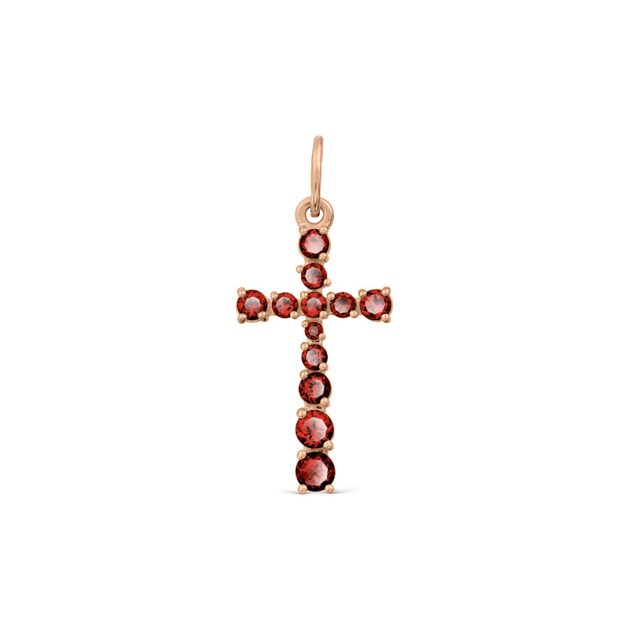 Anhänger – Kreuz mit Granat