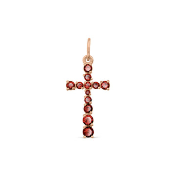 Anhänger – Kreuz mit Granat