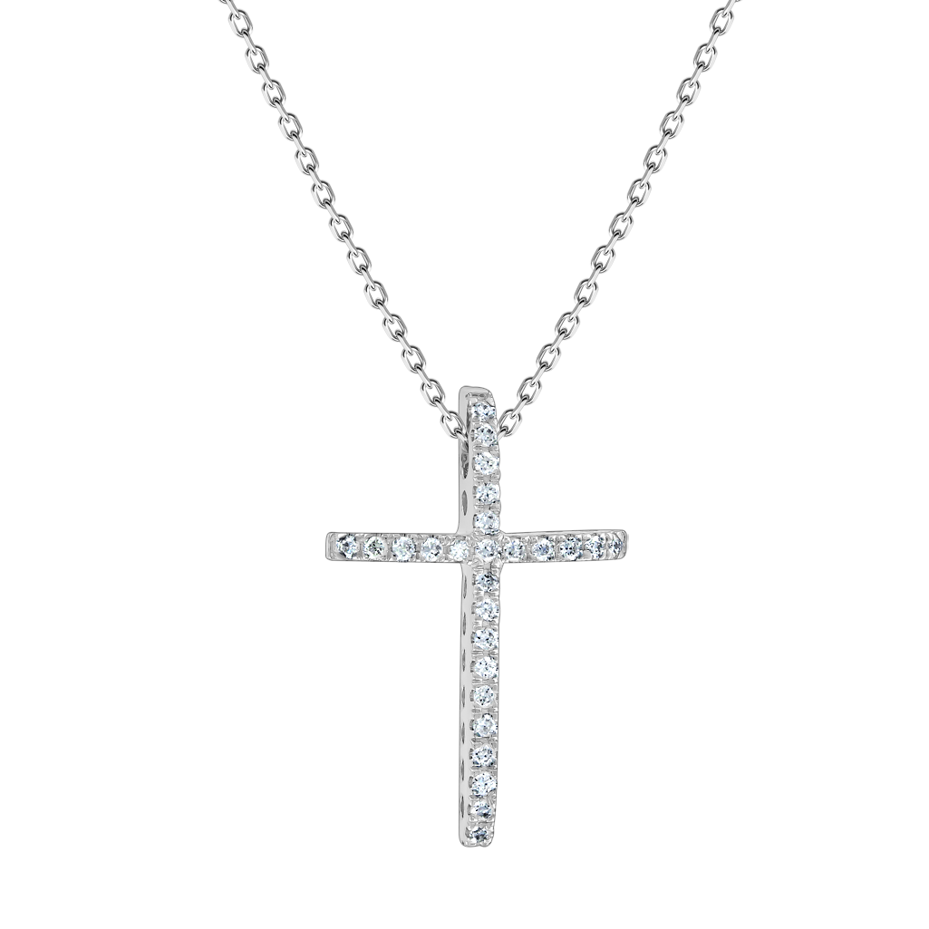 Goldkette mit Kreuz und Brillanten