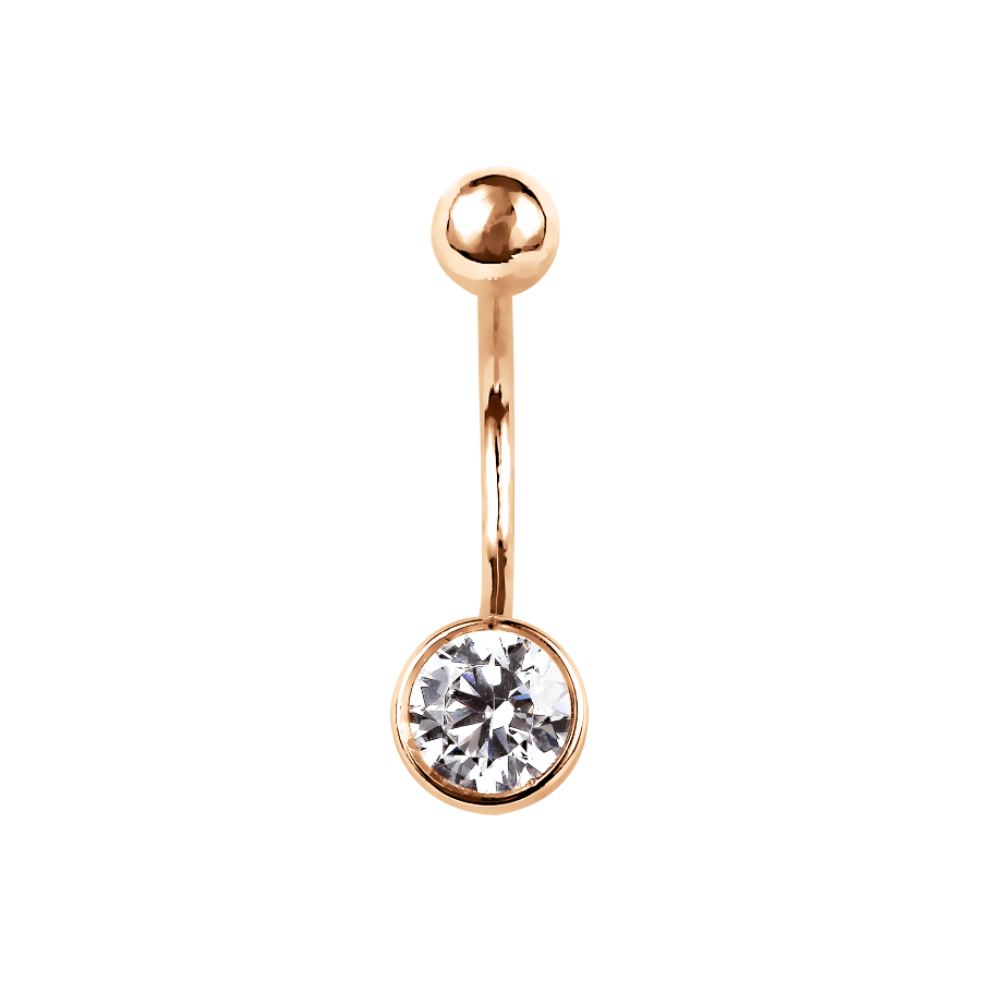 Bauchpiercing mit Zirkonia