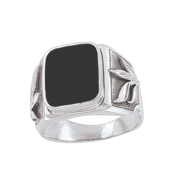 Herrenring mit Onyx