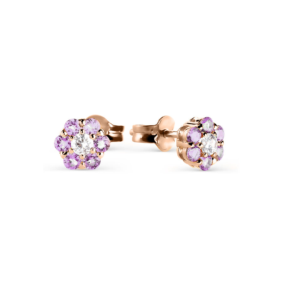 Ohrstecker mit Amethysten und Zirkonia