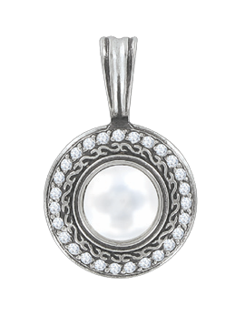 Anhänger mit Perle und Zirkonia