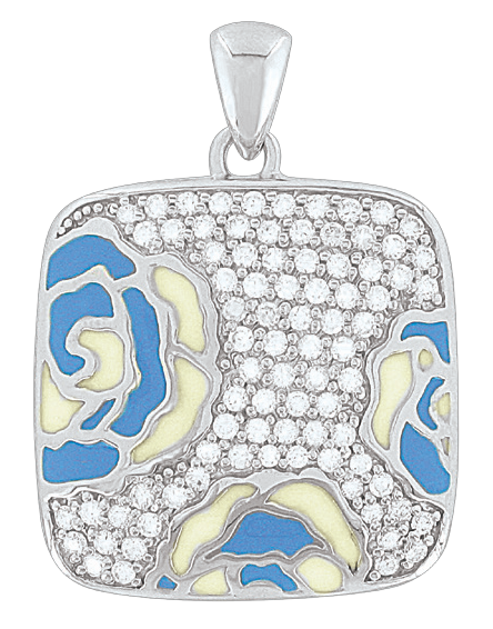 Anhänger mit Emaille und Zirkonia