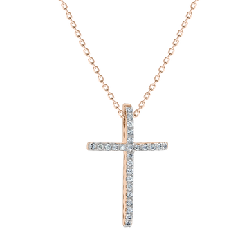 Goldkette mit Kreuz und Brillanten