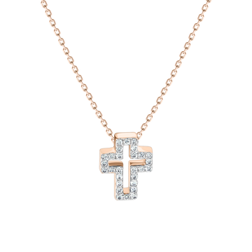 Goldkette mit Kreuz und Brillanten